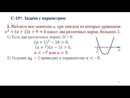 С-15*. Задачи с параметром