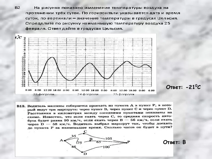 Ответ: -210С Ответ: В