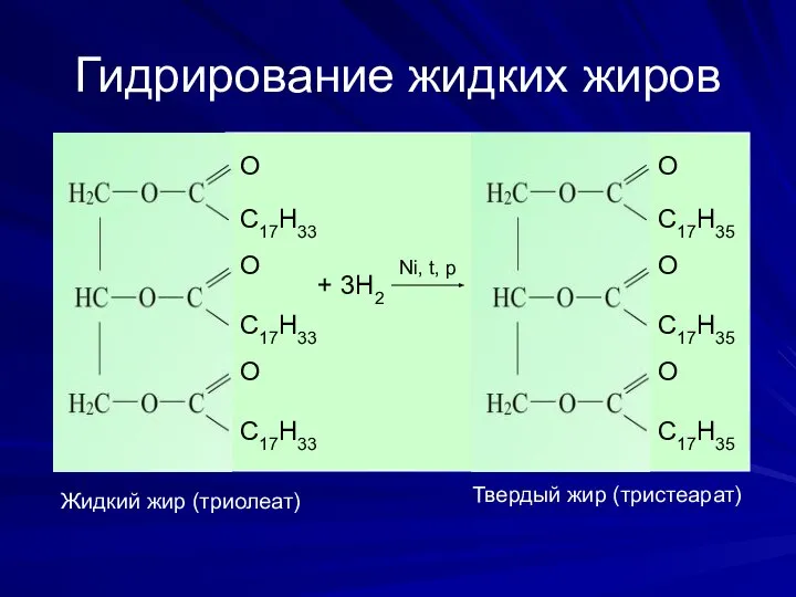 Гидрирование жидких жиров