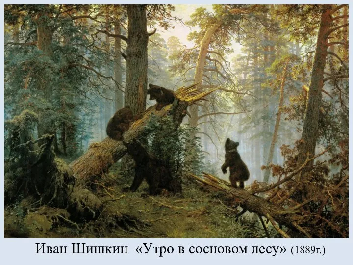Иван Шишкин «Утро в сосновом лесу» (1889г.)