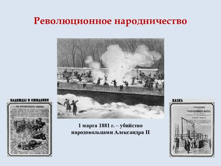 Революционное народничество 1 марта 1881 г. – убийство народовольцами Александра II