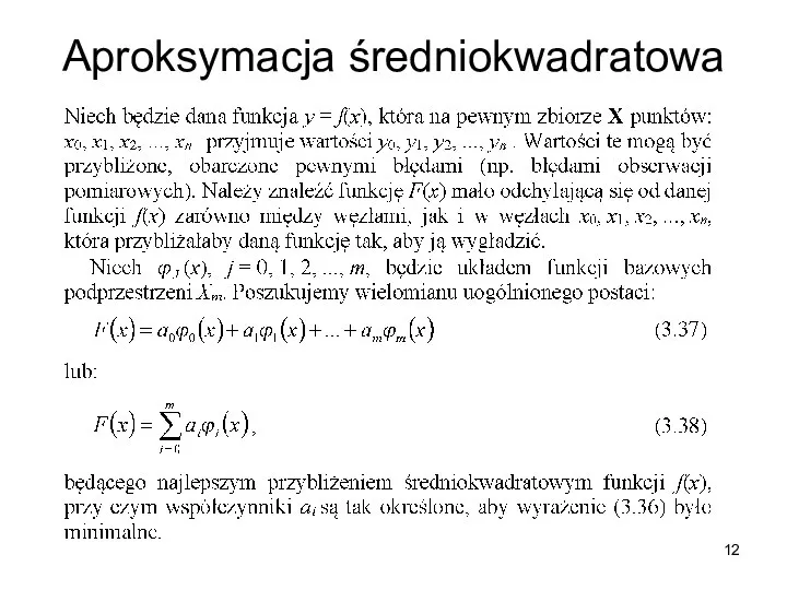 Aproksymacja średniokwadratowa