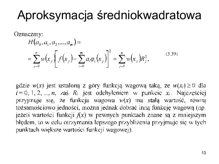 Aproksymacja średniokwadratowa