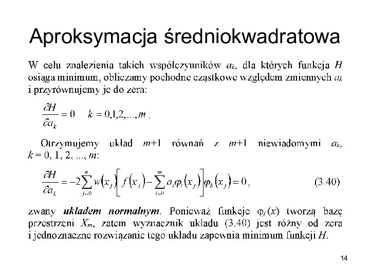 Aproksymacja średniokwadratowa