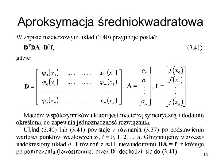 Aproksymacja średniokwadratowa