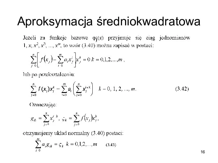 Aproksymacja średniokwadratowa