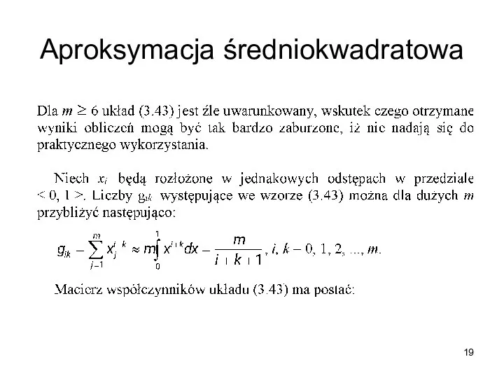 Aproksymacja średniokwadratowa