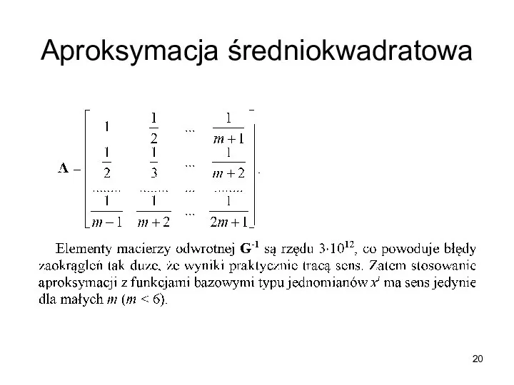 Aproksymacja średniokwadratowa