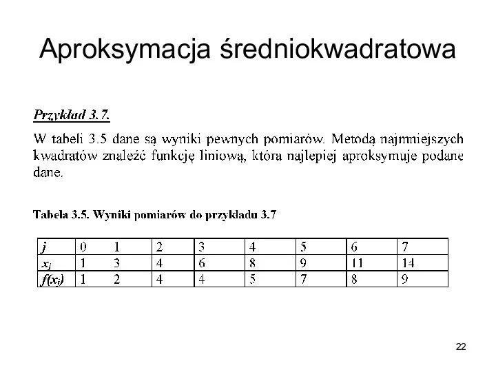 Aproksymacja średniokwadratowa