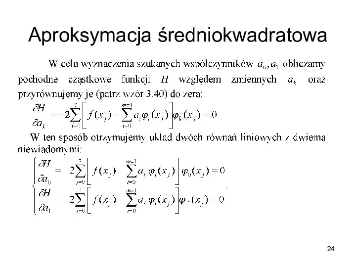 Aproksymacja średniokwadratowa