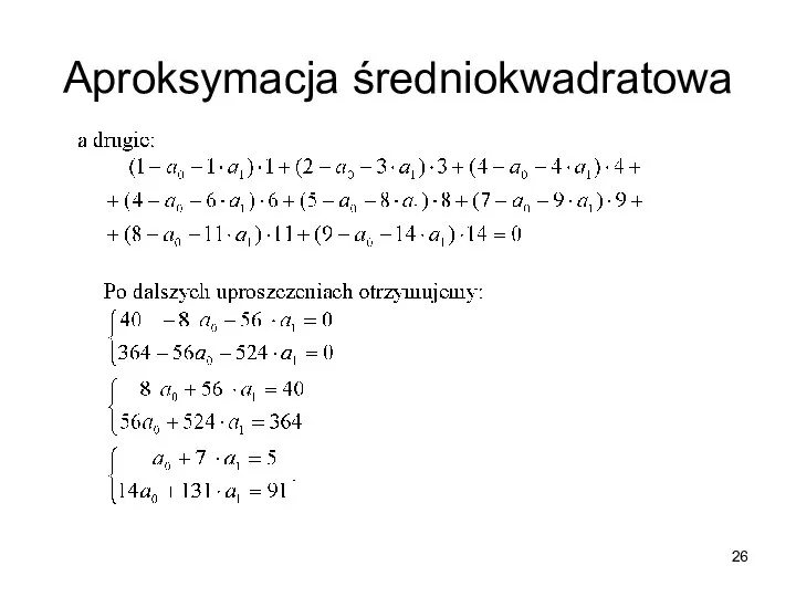 Aproksymacja średniokwadratowa