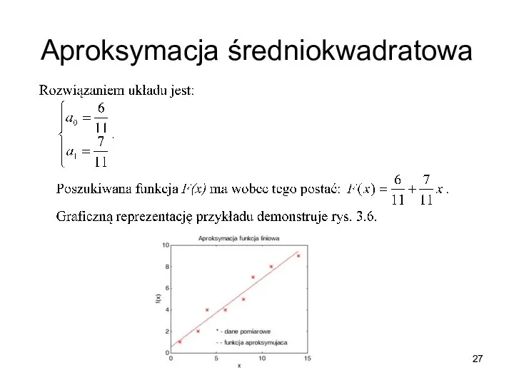 Aproksymacja średniokwadratowa