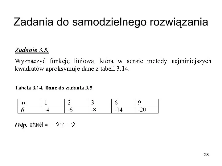 Zadania do samodzielnego rozwiązania