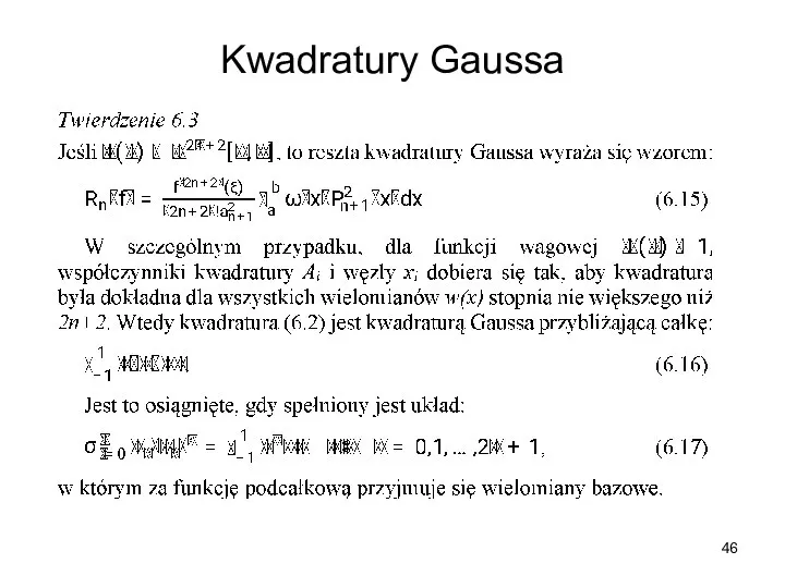 Kwadratury Gaussa