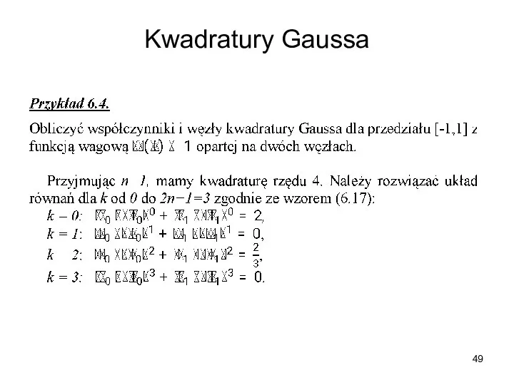 Kwadratury Gaussa