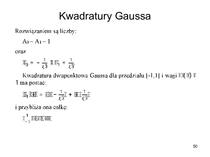 Kwadratury Gaussa