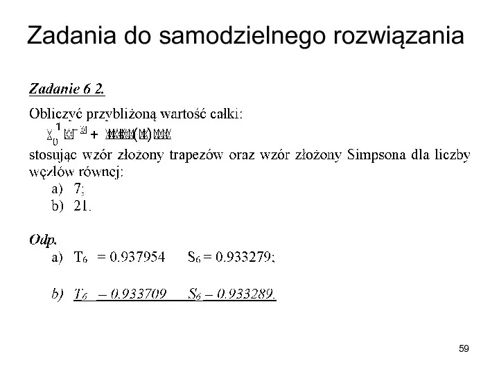 Zadania do samodzielnego rozwiązania