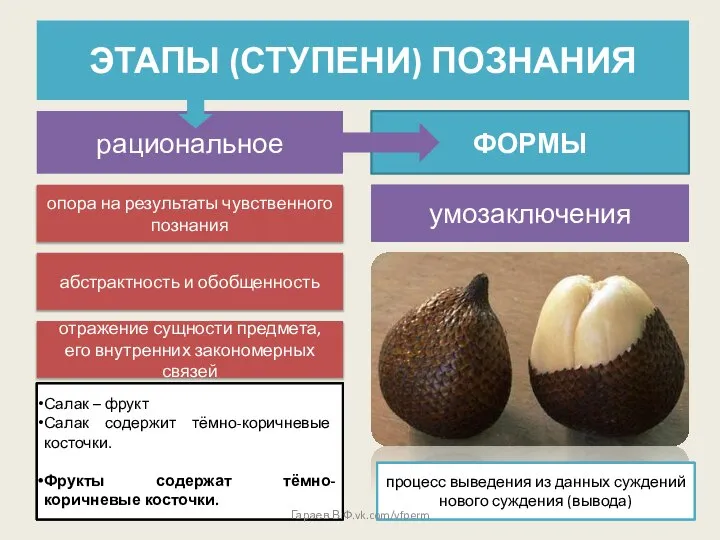 ЭТАПЫ (СТУПЕНИ) ПОЗНАНИЯ рациональное опора на результаты чувственного познания ФОРМЫ абстрактность и