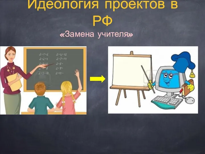 Идеология проектов в РФ «Замена учителя»