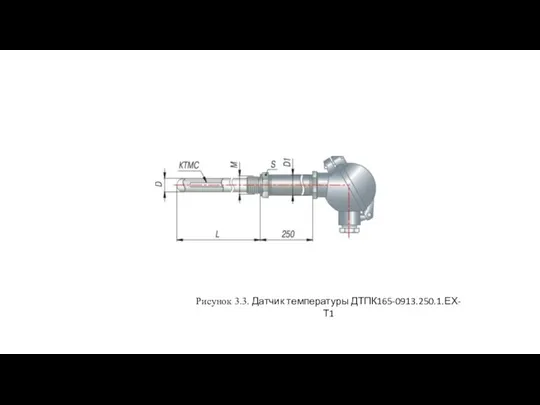 Рисунок 3.3. Датчик температуры ДТПК165-0913.250.1.ЕХ-Т1