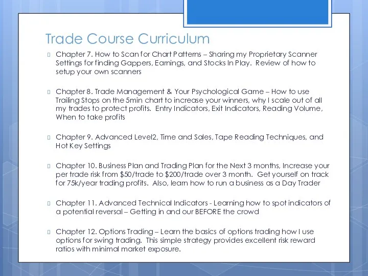 Trade Course Curriculum Chapter 7. How to Scan for Chart Patterns –