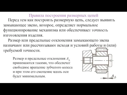 Правила построения размерных цепей Перед тем как построить размерную цепь, следует выявить