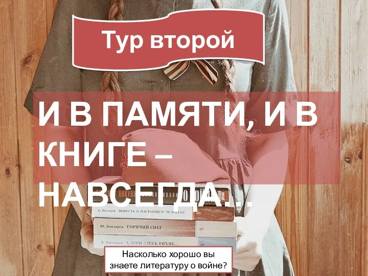 И В ПАМЯТИ, И В КНИГЕ – НАВСЕГДА… Тур второй Насколько хорошо