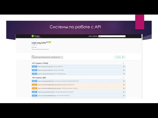 Системы по работе с API