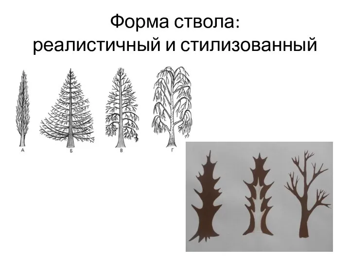 Форма ствола: реалистичный и стилизованный