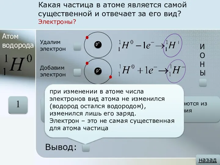 Какая частица в атоме является самой существенной и отвечает за его вид?