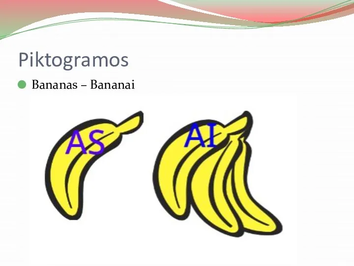 Piktogramos Bananas – Bananai