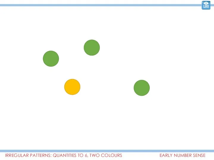 EARLY NUMBER SENSE IRREGULAR PATTERNS: QUANTITIES TO 6, TWO COLOURS