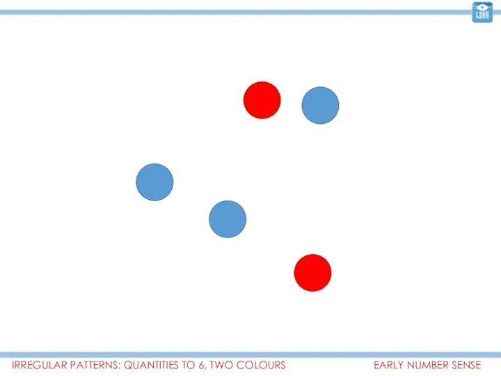 EARLY NUMBER SENSE IRREGULAR PATTERNS: QUANTITIES TO 6, TWO COLOURS