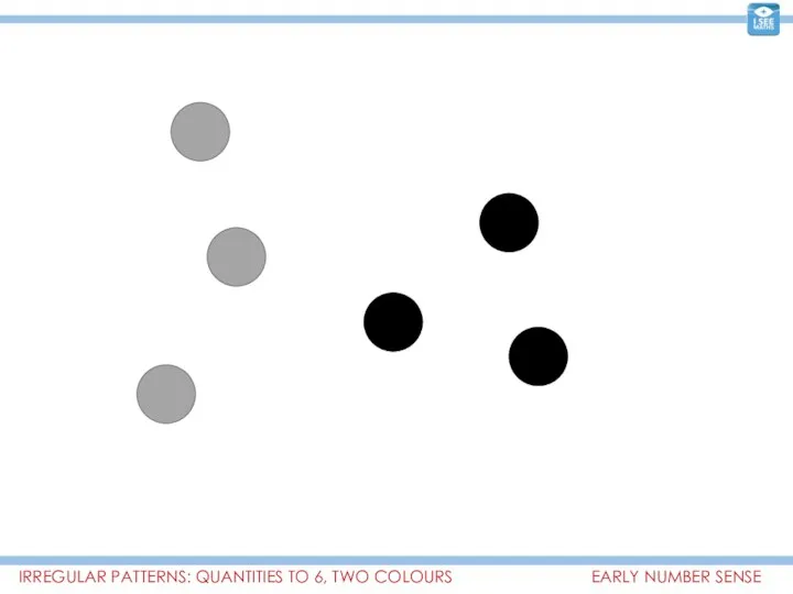 EARLY NUMBER SENSE IRREGULAR PATTERNS: QUANTITIES TO 6, TWO COLOURS