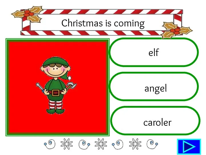 elf angel caroler Christmas is coming