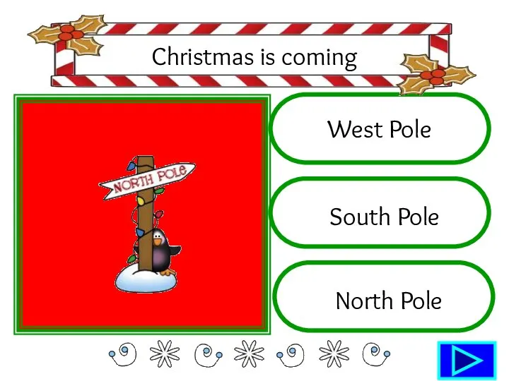 West Pole South Pole North Pole Christmas is coming