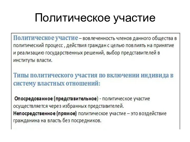 Политическое участие