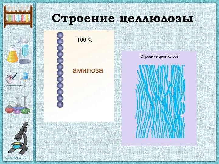 Строение целлюлозы 100 %