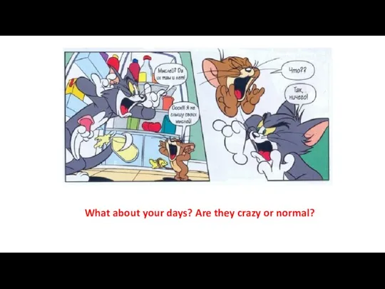 What about your days? Are they crazy or normal?