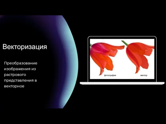 Векторизация Преобразование изображения из растрового представления в векторное