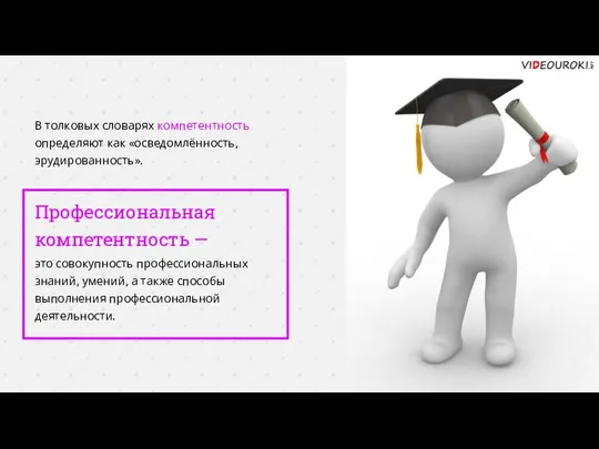 Профессиональная компетентность — это совокупность профессиональных знаний, умений, а также способы выполнения