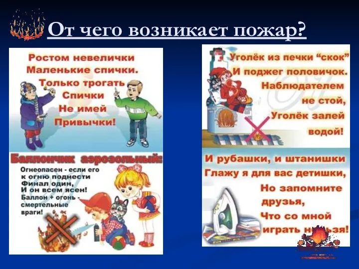 От чего возникает пожар?