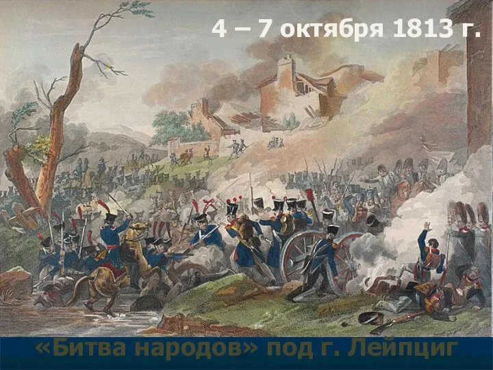 «Битва народов» под г. Лейпциг 4 – 7 октября 1813 г.