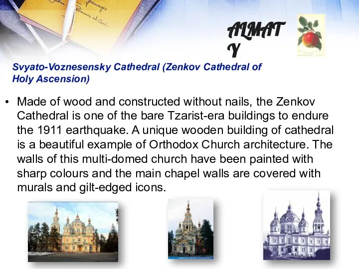 Svyato-Voznesensky Cathedral (Zenkov Cathedral of Holy Ascension) Made of wood and constructed