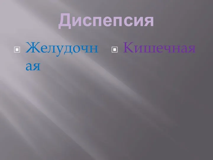 Диспепсия Желудочная Кишечная