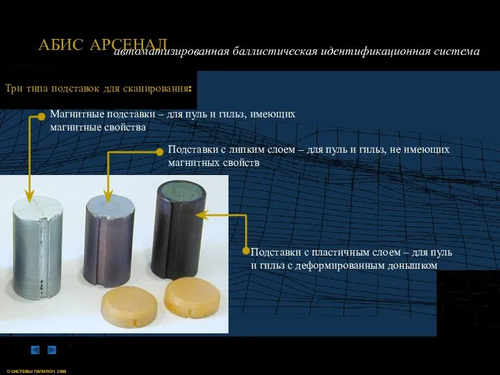 Магнитные подставки – для пуль и гильз, имеющих магнитные свойства Три типа