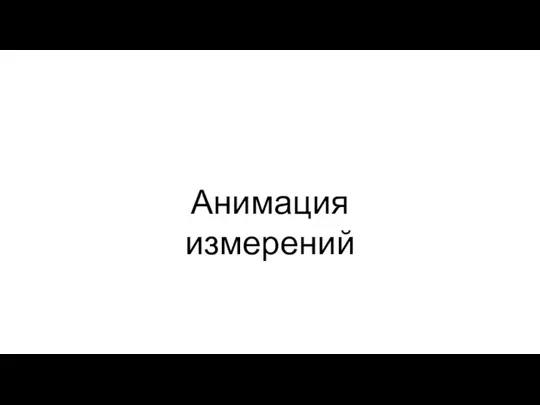 Анимация измерений