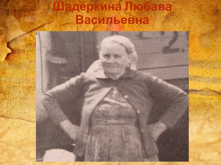 Шадёркина Любава Васильевна