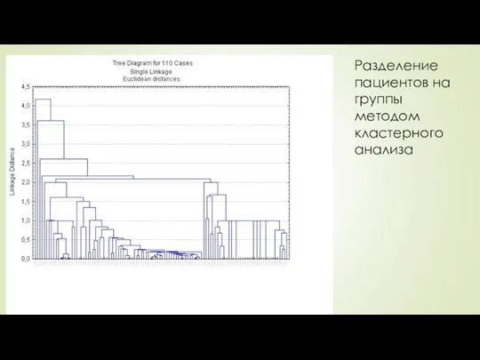 Разделение пациентов на группы методом кластерного анализа
