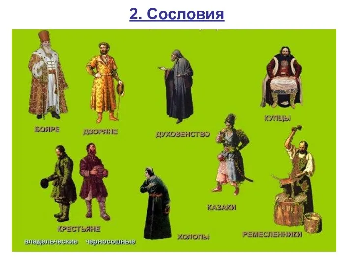 2. Сословия